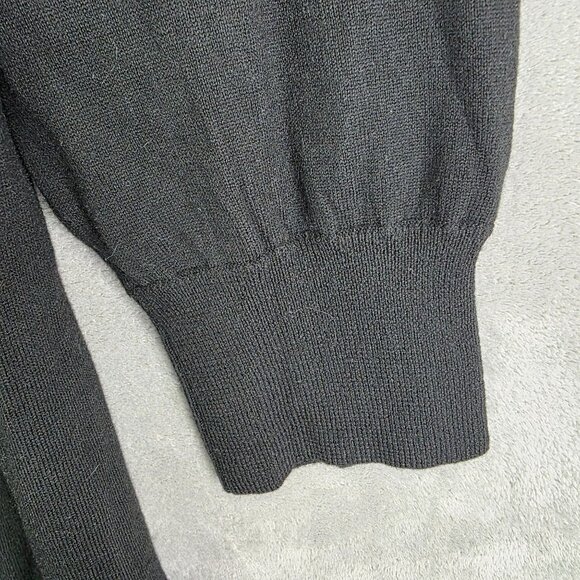 Woman Black Spense Knit Dress Wool Blend 3/4 Sleeves Empire Waist Round Neck 3X - Picture 6 of 9